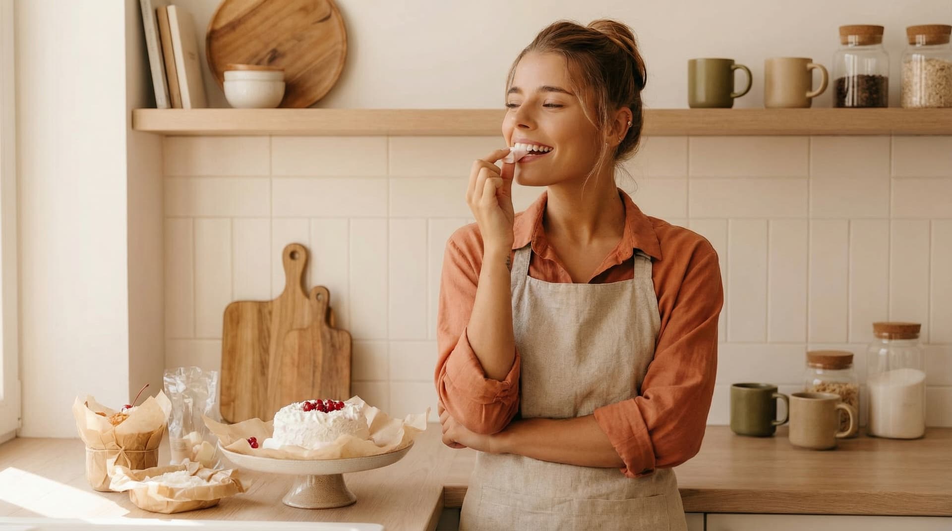 Young woman holding book sitting on floor behind coffee table in living room