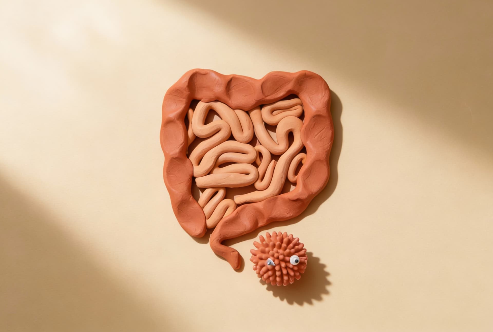 Concept of health care and internal organs intestines